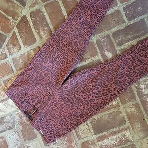 Joe's Charlie Burnt Red Chetah Jeans 32